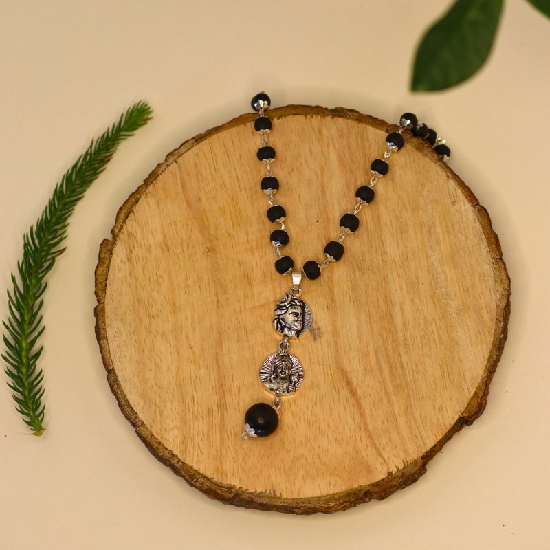 Adiyogi & Lord Murugan Dual Karungali Pendant