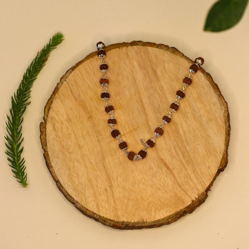 Silver Plated Divya Rudraksha Mala