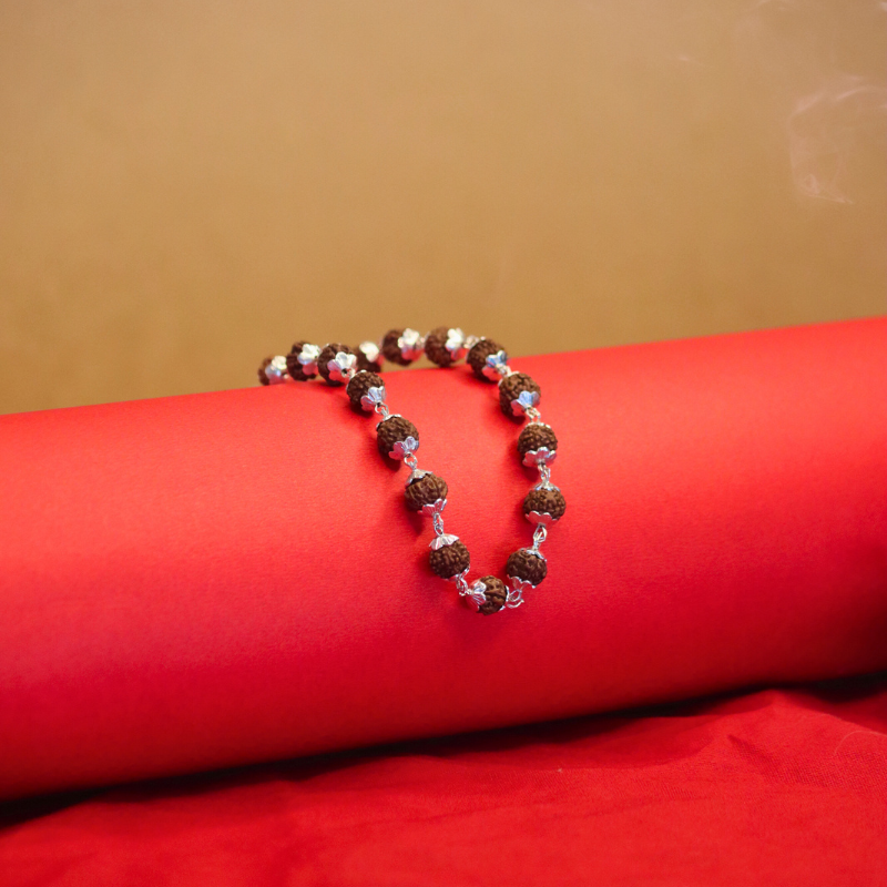 Silver Plated Divya Rudraksha Mala