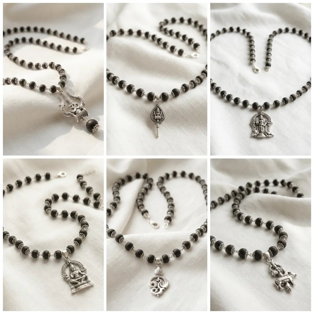 Karungali Mala with 6 Pendants | Buy 1 Get 6 Free