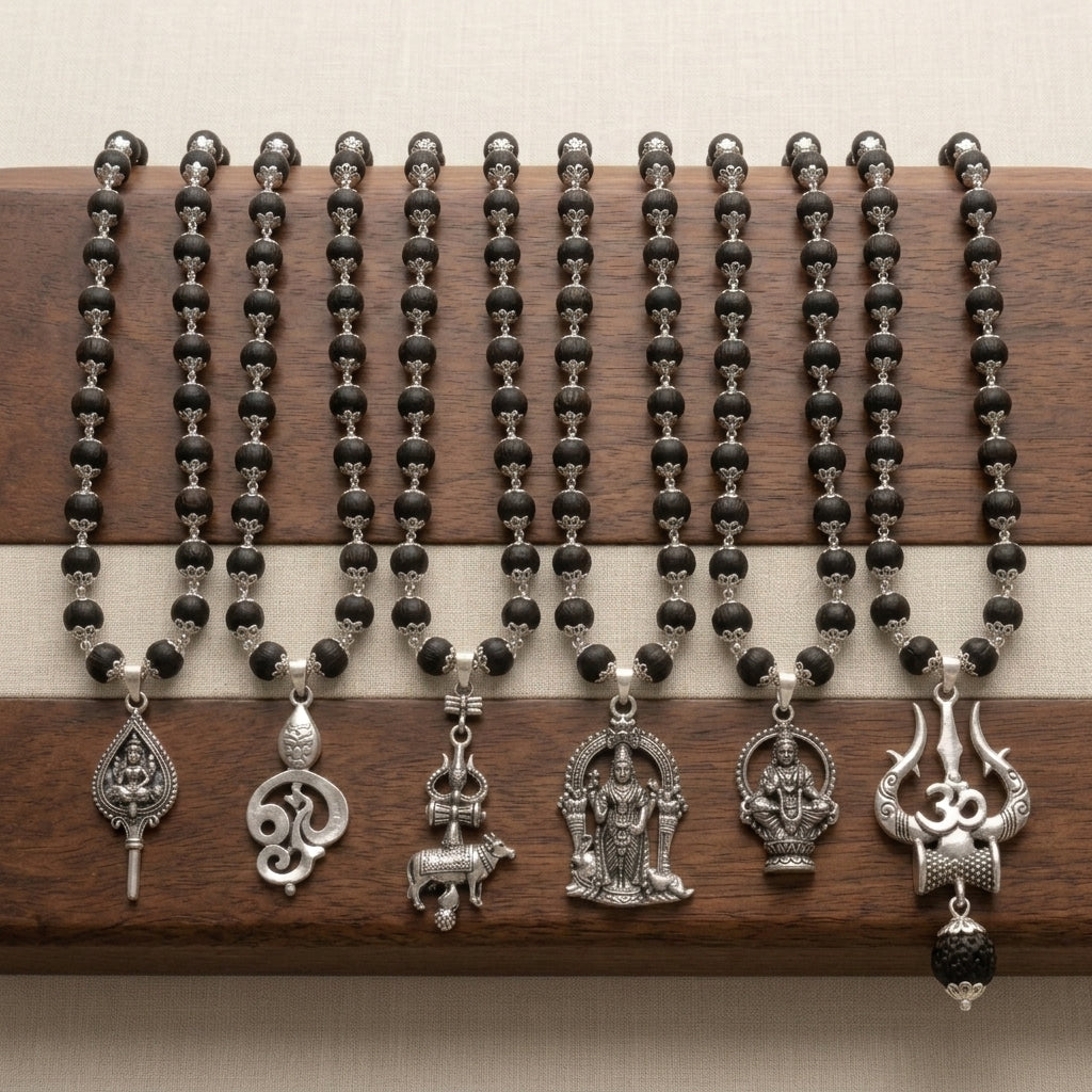 Karungali Mala with 6 Pendants | Buy 1 Get 6 Free