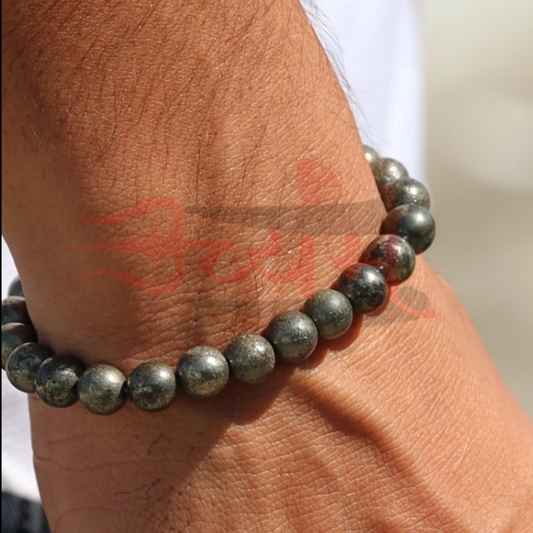 Pyrite Stone Bracelet (8mm) for Men and Women
