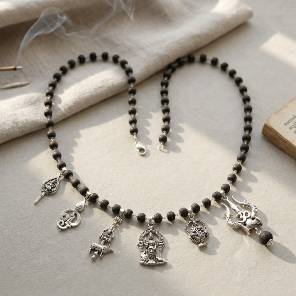 Karungali Mala with 6 Pendants | Buy 1 Get 6 Free