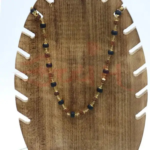 Divine_Karungali_Rudraksh_Mala_with_Gold_Plated_Caps_img-3