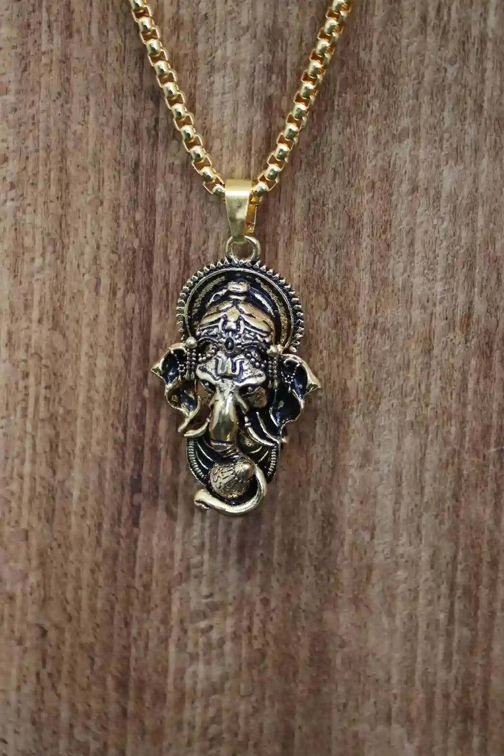 Ganesha Golden Pendant with chain