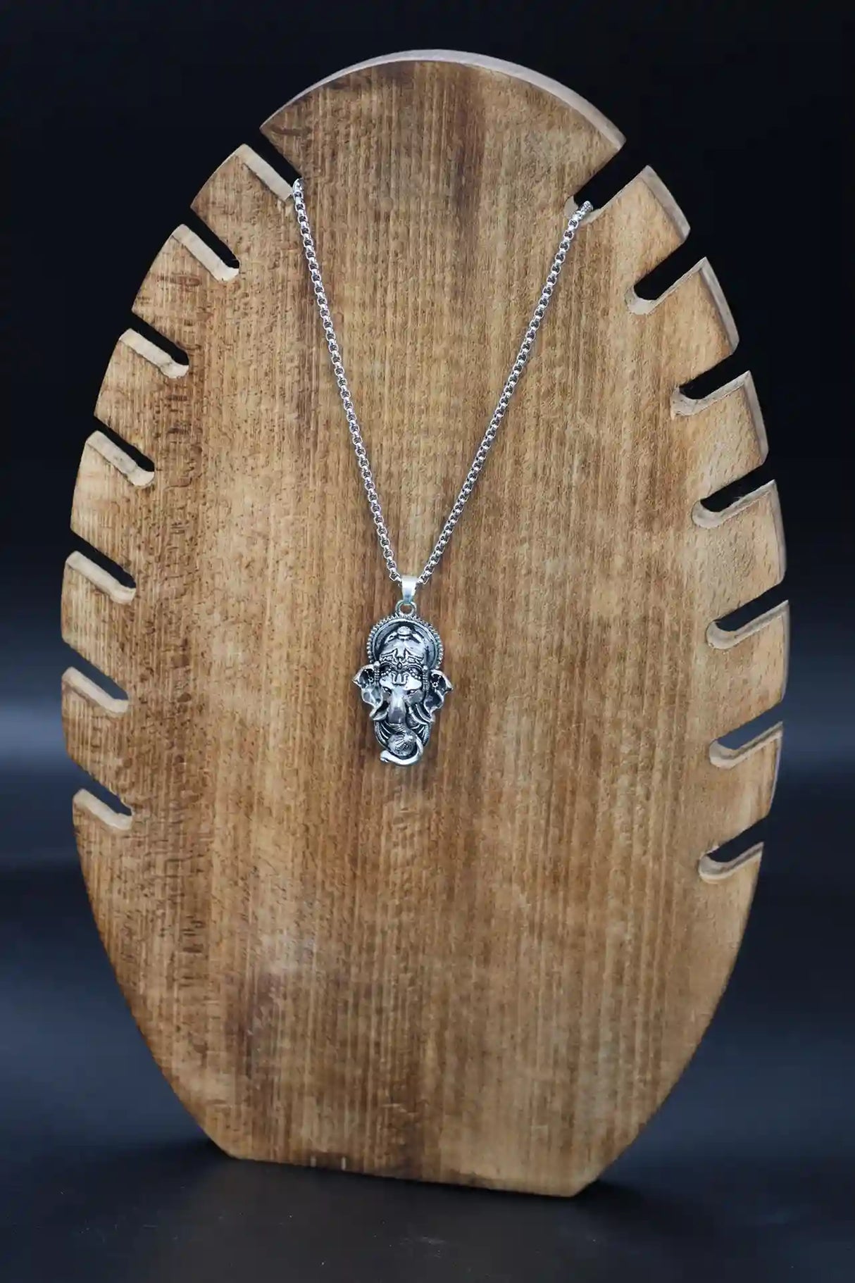 Ganesha Silver Pendant with chain