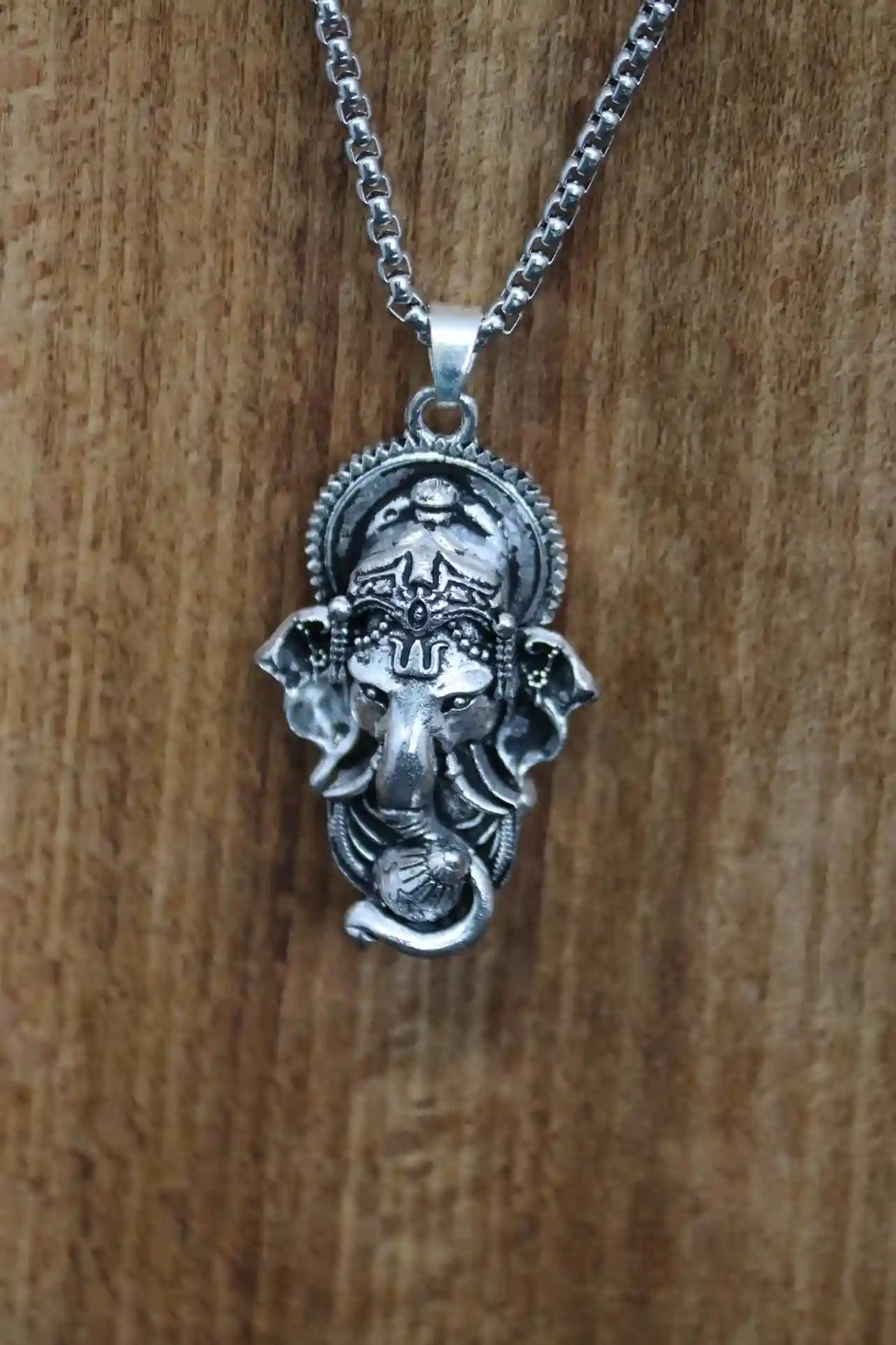 Ganesha Silver Pendant with chain