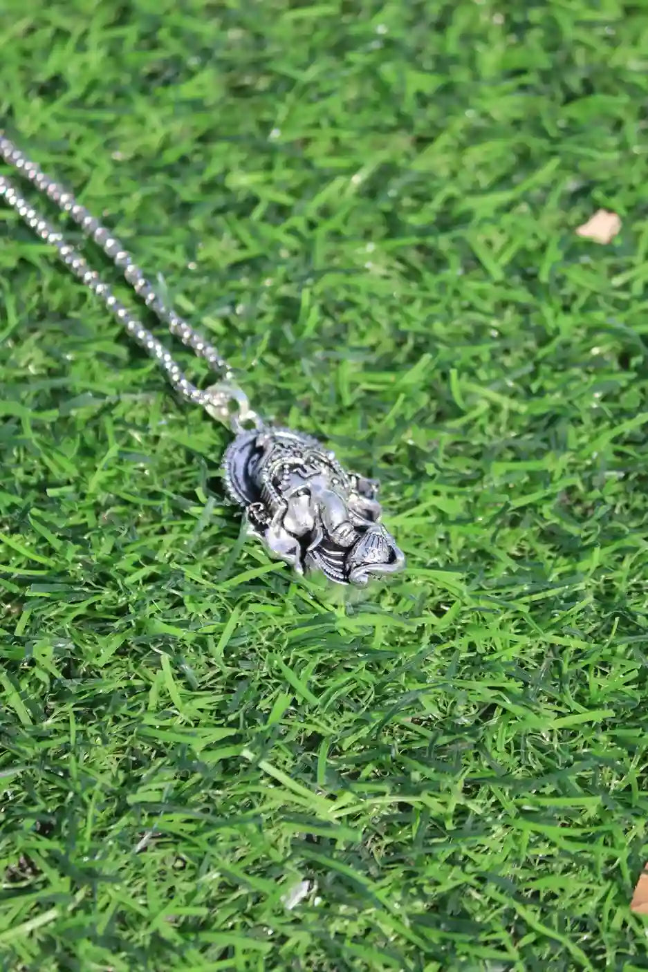 Ganesha Silver Pendant with chain