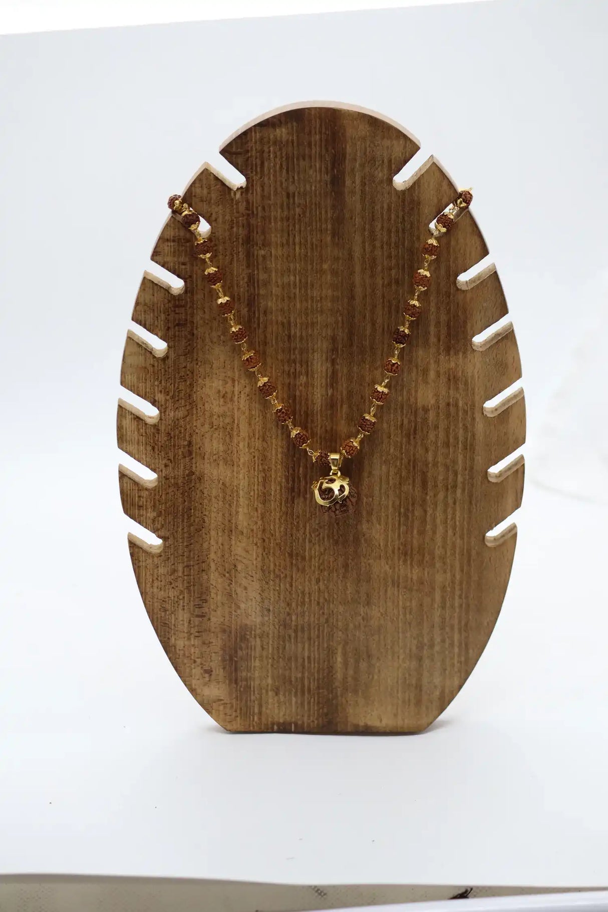 Gold Plated Shree Om Rudraksha Mala