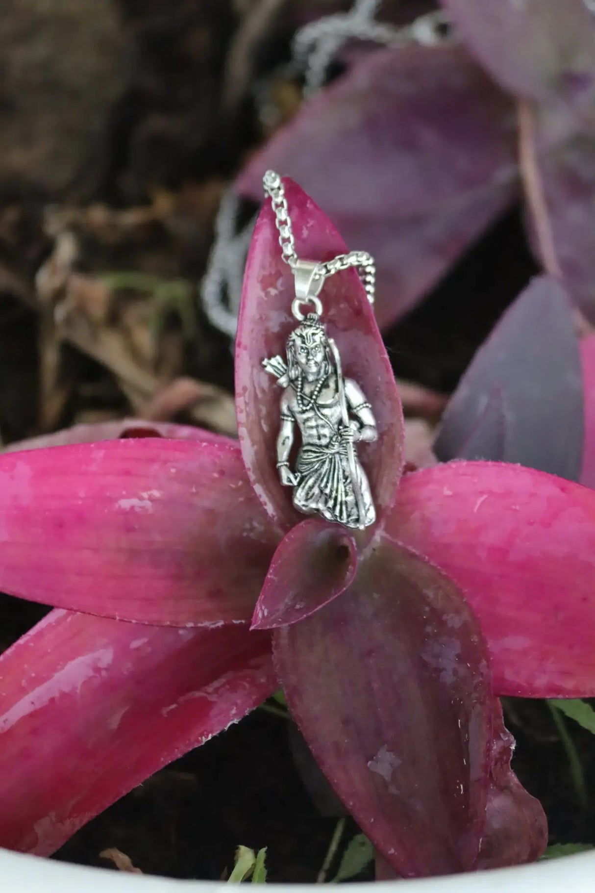 Lord Ram Silver Pendant