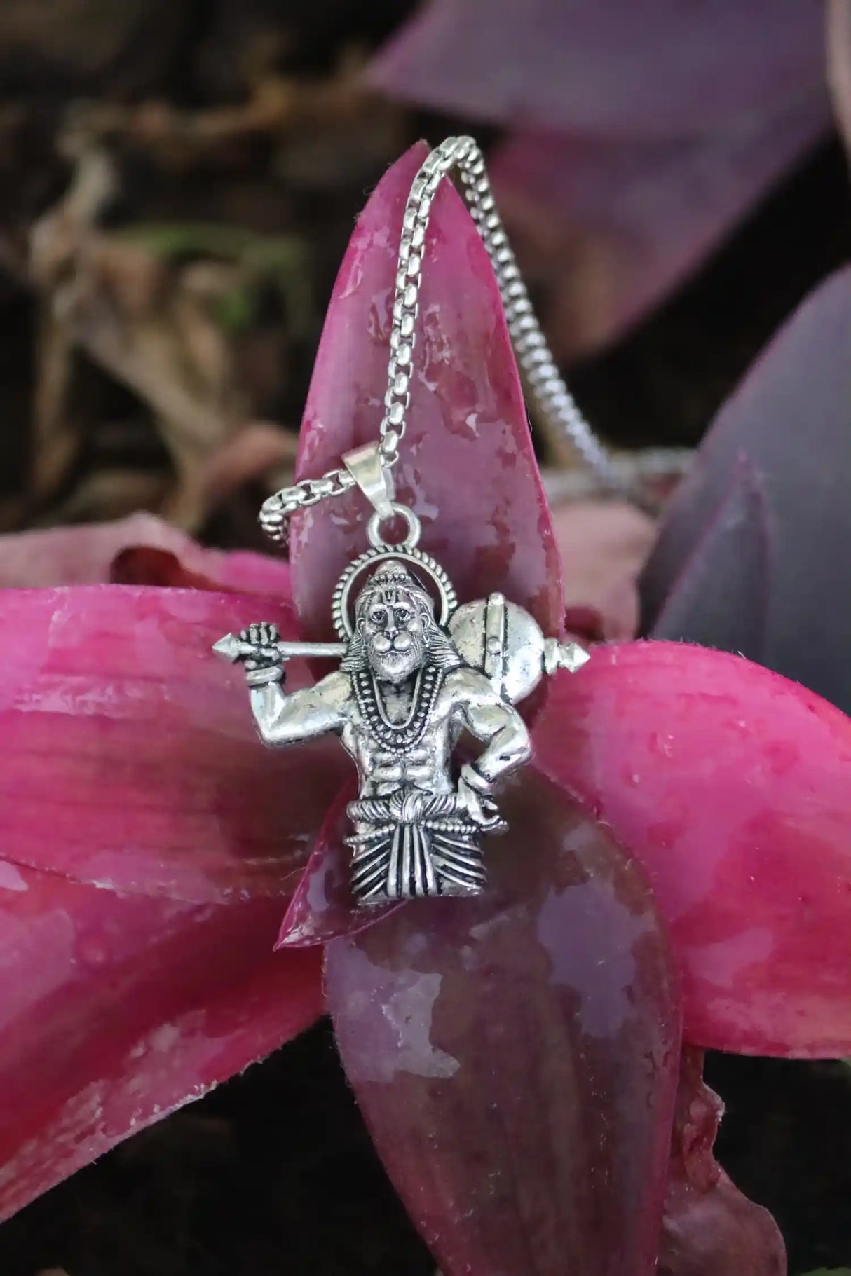Set of 3 Hanuman Ji Pendants – Panchmukhi, Mahabali & Meditating