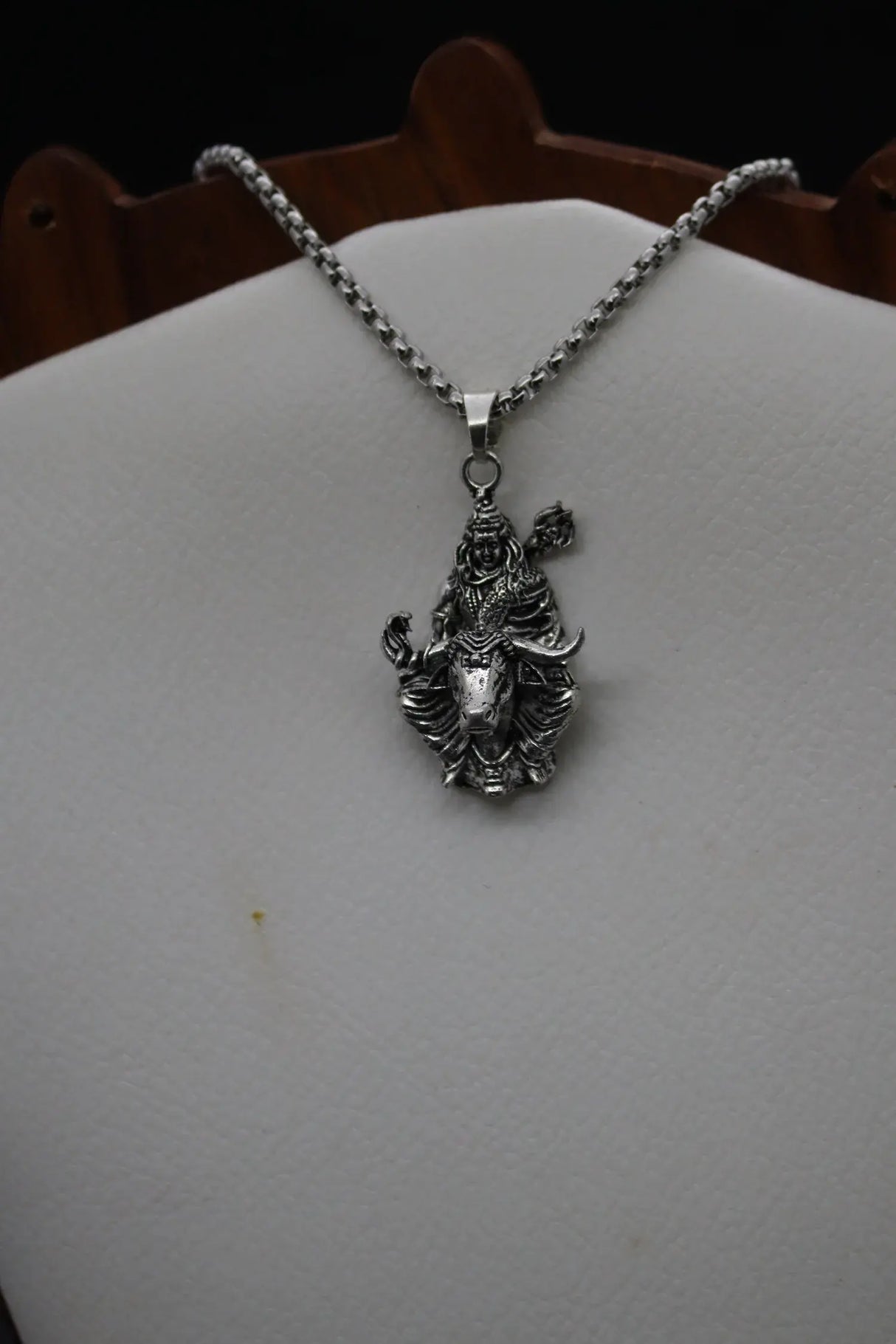 Shiv ji with Nandi Silver Pendant