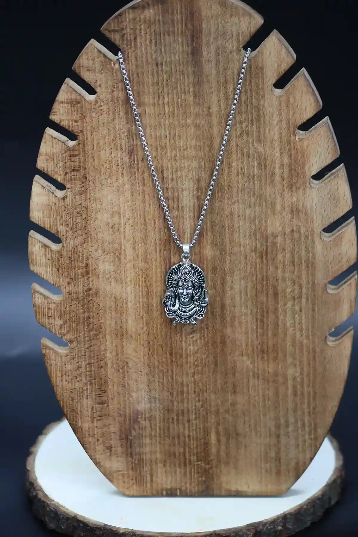 Shiv with Snake & Trishul Pendant