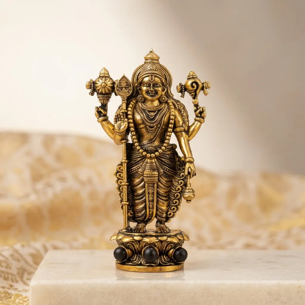 Divine Murugan Ji Idol – Premium Golden & Silver Finish