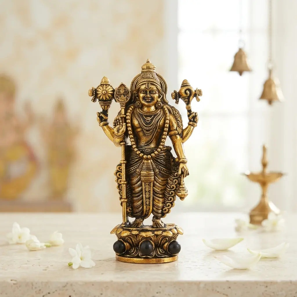 Divine Murugan Ji Idol – Premium Golden & Silver Finish