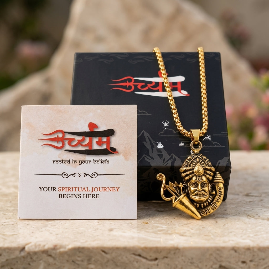 Khatu Shyam Locket With Gold Plated Chain