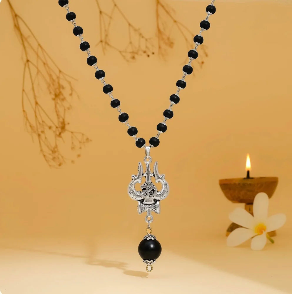 OM Shiva Trishool Karungali Mala