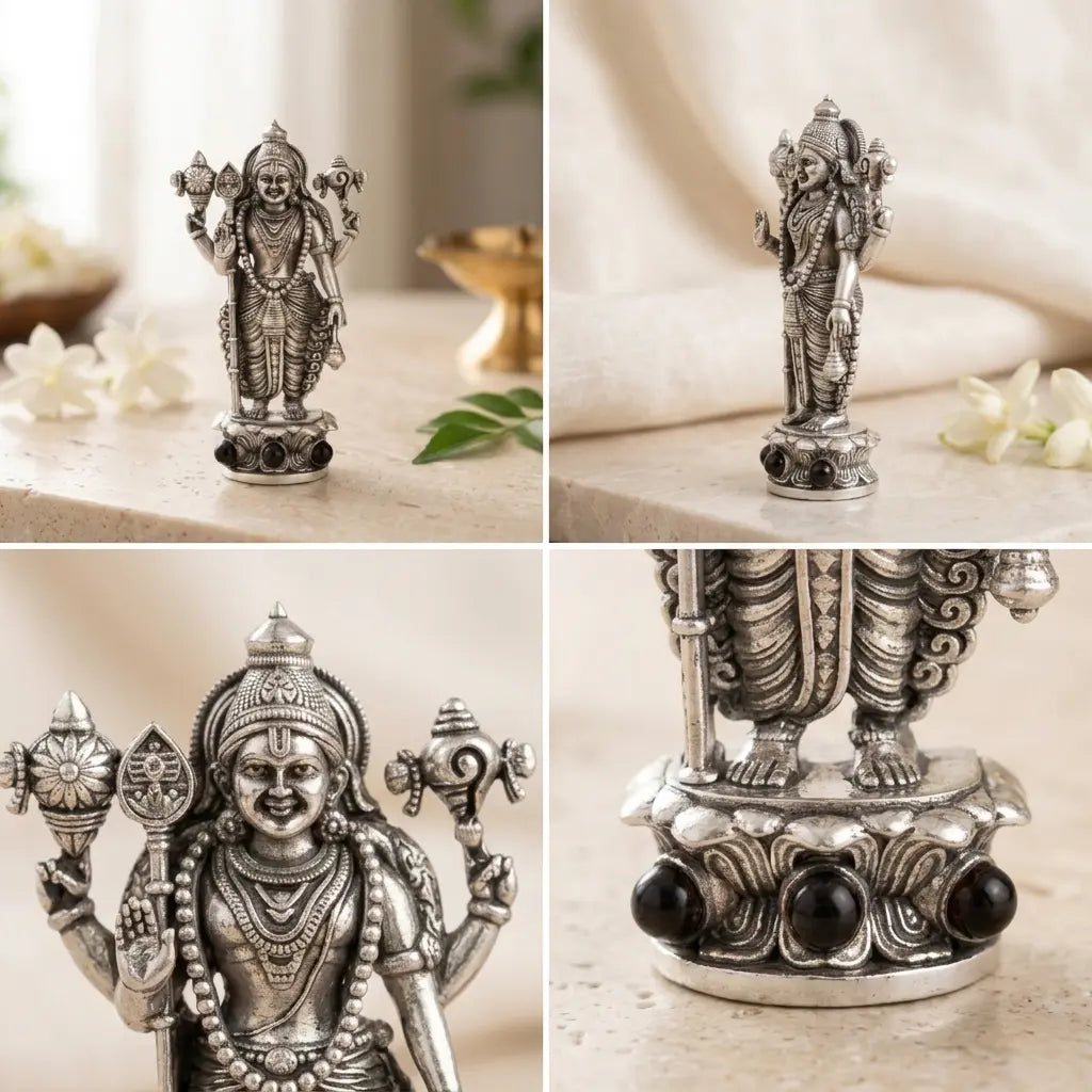 Divine Murugan Ji Idol – Premium Golden & Silver Finish