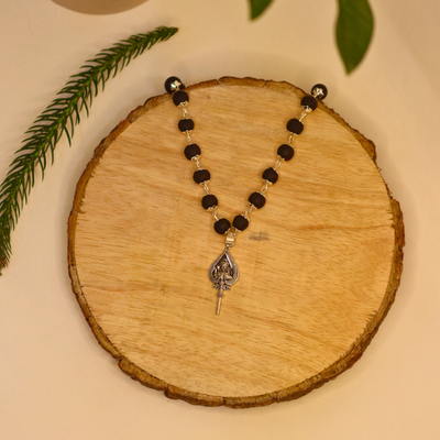 Karungali Mala with Lord Murugan Vel Pendant