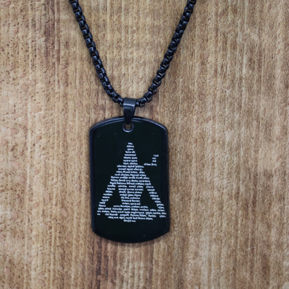 Shiv Tandav Stotram Engraved Pendant in Black Finish – Spiritual Necklace for Strength, Devotion & Divine Energy