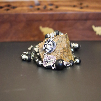 Adiyogi & Lord Murugan Dual Karungali Pendant