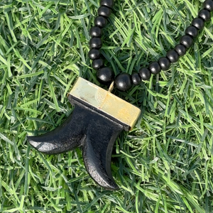Dual Tiger Nail Teeth Karungali Necklace