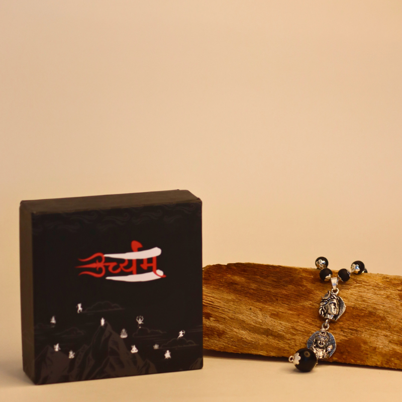Adiyogi & Lord Murugan Dual Karungali Pendant