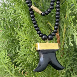 Dual Tiger Nail Teeth Karungali Necklace