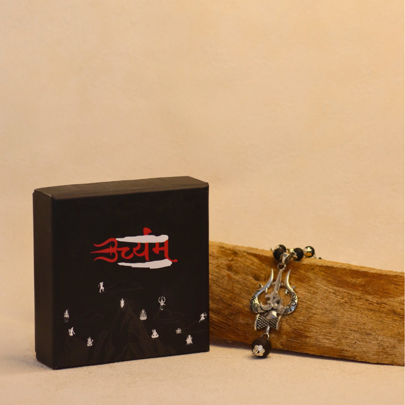 Karungali Mala With Om Shiva Pendant