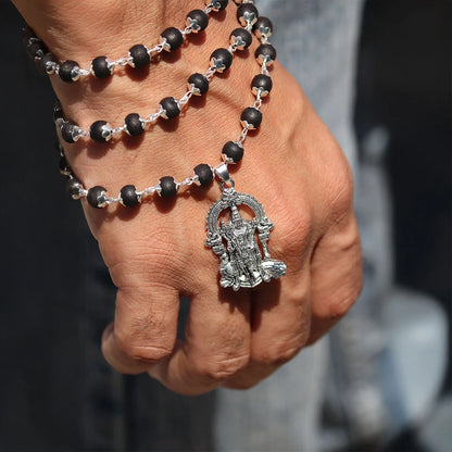 Certified Karungali Mala with Lord Murugan Pendant | Protection,Health and Success