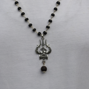 Karungali Mala With Om Shiva Pendant