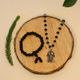 Silver Plated Lord Murugan Pendant with FREE Karungali Stretchable Bracelet
