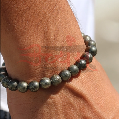 Pyrite Stone Bracelet (8mm) for Men and Women