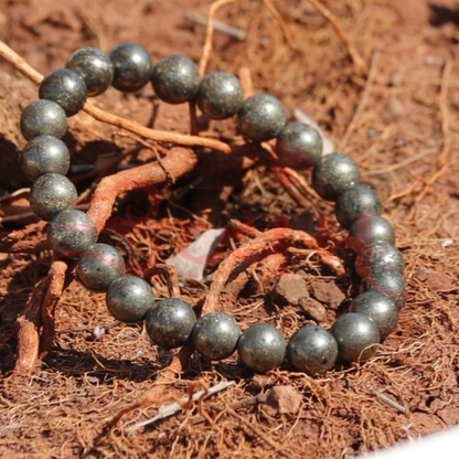 Pyrite Stone Bracelet (8mm) for Men and Women