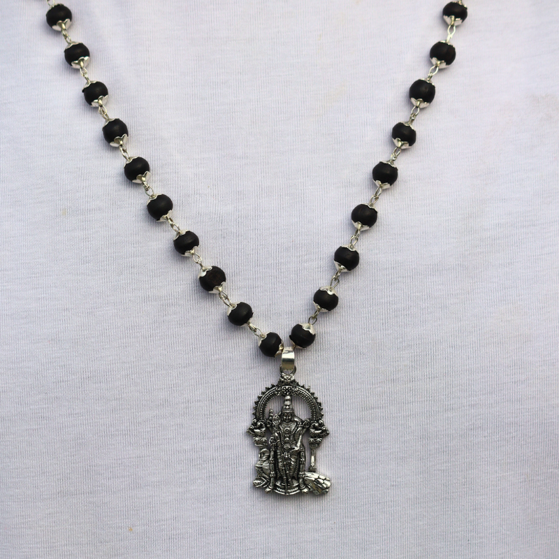 100 % Authentic Karungali Mala with Murugan Pendant