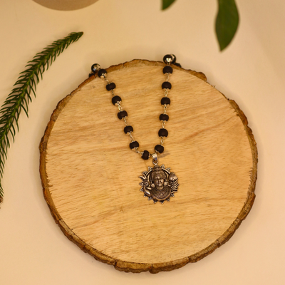 Authentic Karungali Mala with Murugan Face Pendant