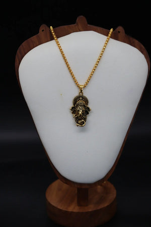 Ganesha Golden Pendant with chain