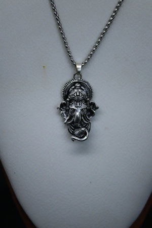 Ganesha Silver Pendant with chain