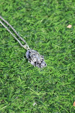 Ganesha Silver Pendant with chain