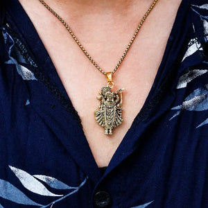 Gold Plated Shreenathji Pendant