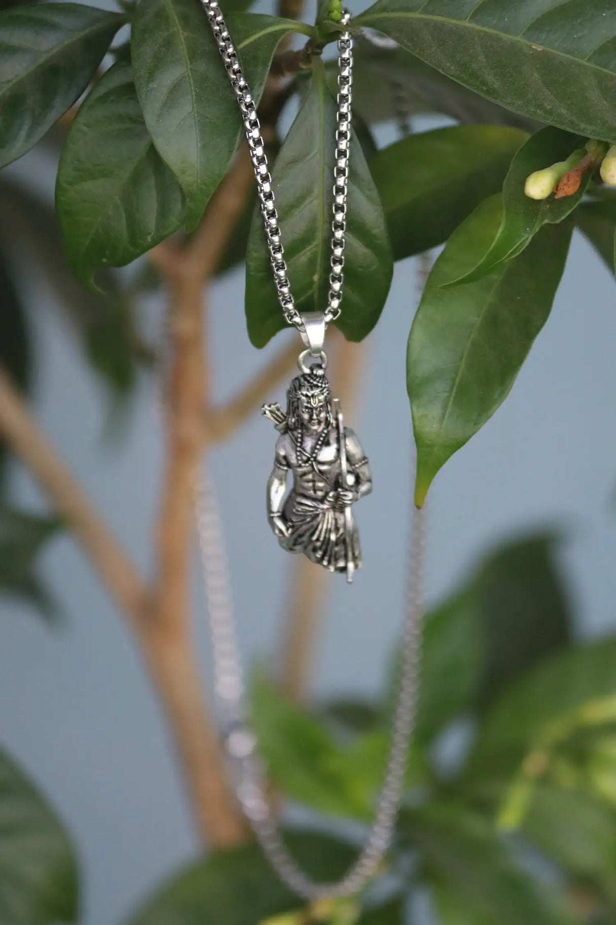 Lord Ram Silver Pendant