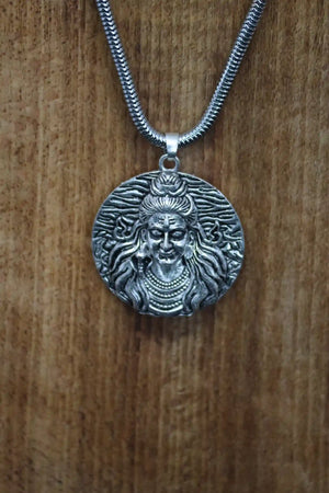 Mahadev Silver Pendant