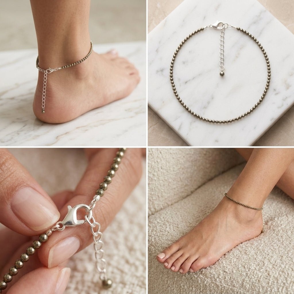 Pyrite Anklet For Womens