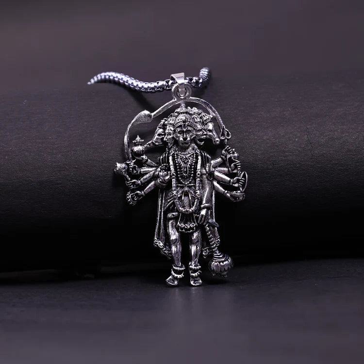 Set of 5 Hanuman Ji Pendants – Panchmukhi, Panchrup, Mahabali & More