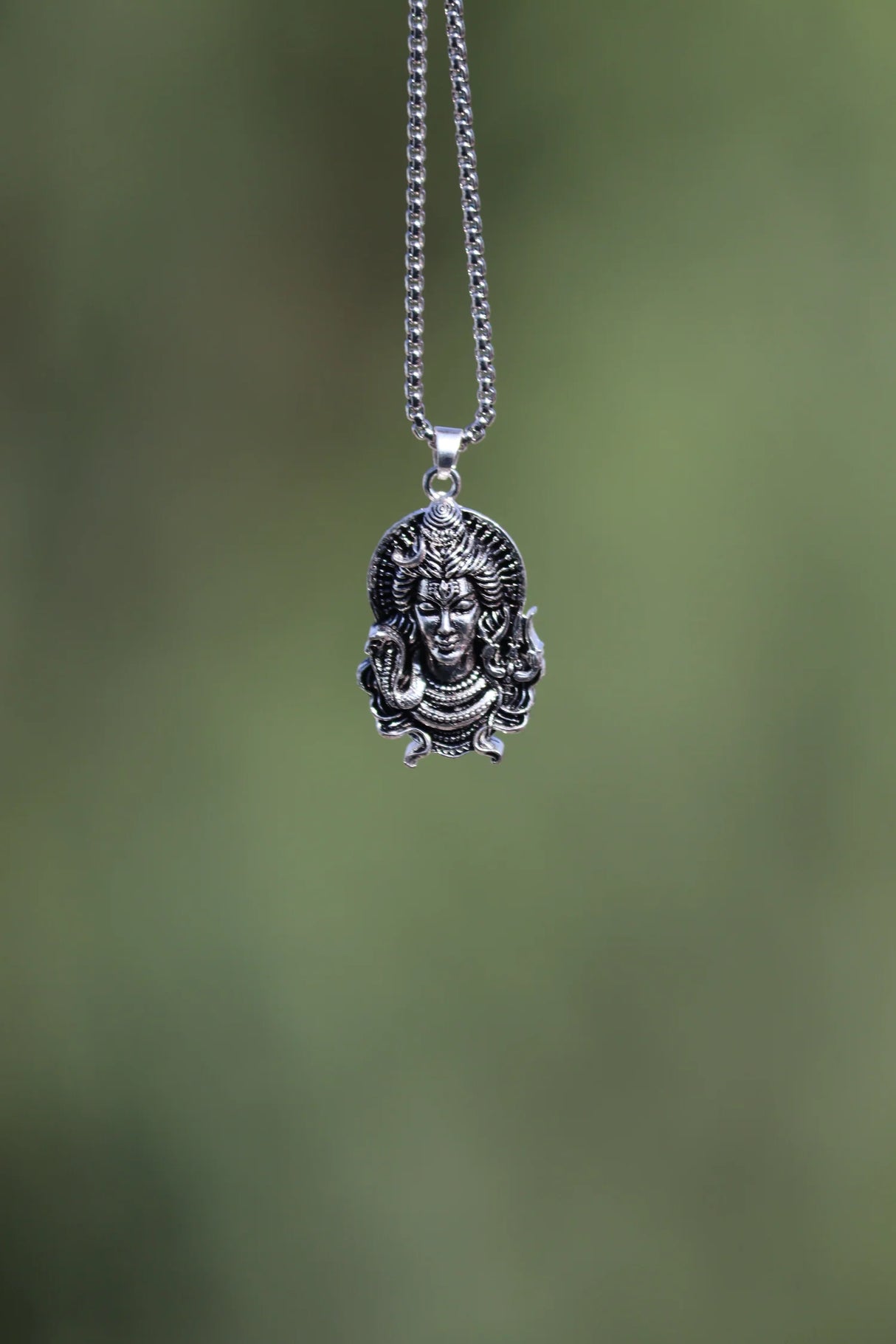 Shiv with Snake & Trishul Pendant