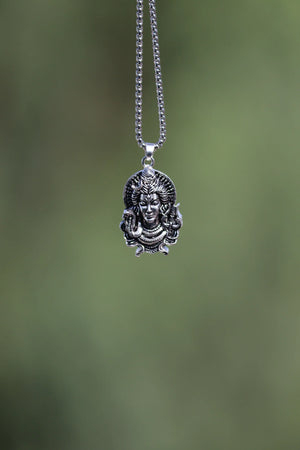 Shiv with Snake & Trishul Pendant