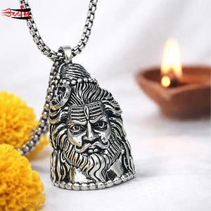 Shiva Hanuman Silver Plated Pendant