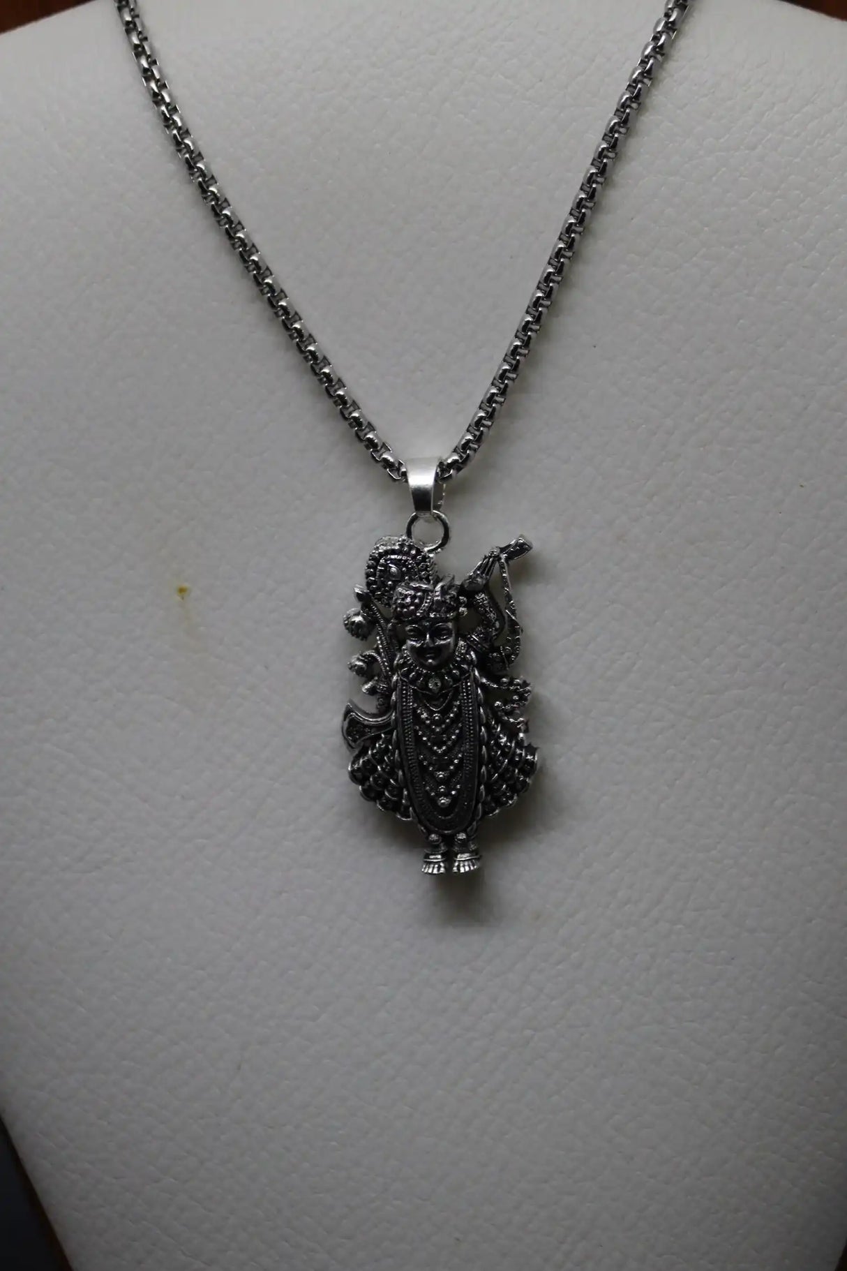 Shree Nathji Silver Krishna Pendant