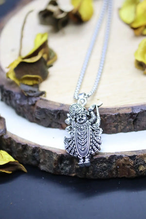 Shree Nathji Silver Krishna Pendant
