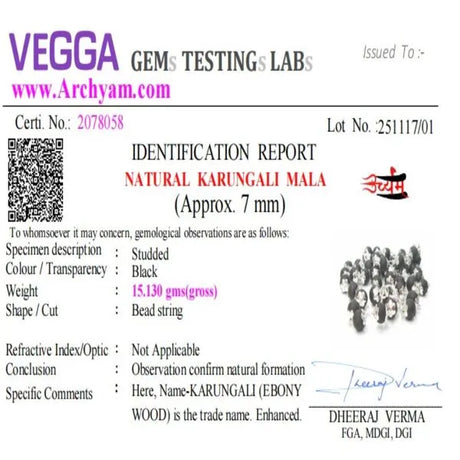 SilverPlatedKarungaliMala-100NaturalEbonyWood-7